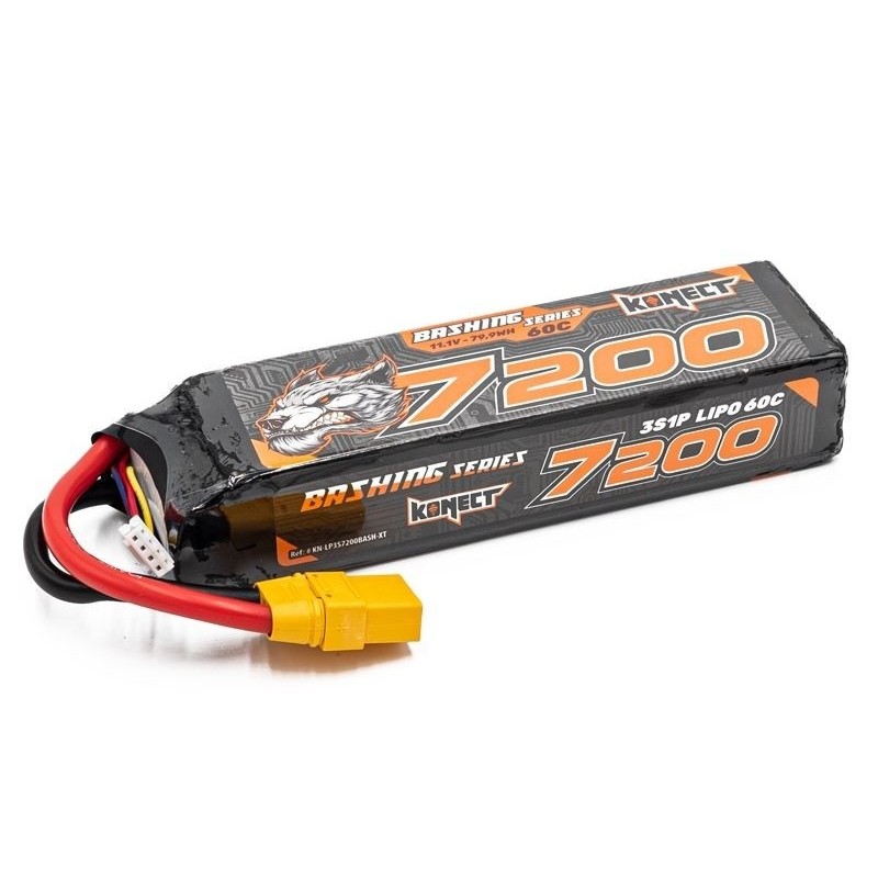 Akku LiPo 3S 11.1V 7200mah 60C Konect Bash XT90