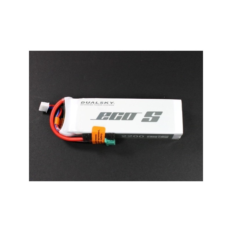 Dualsky ECO S battery, lipo 3S 11.1V 2700mAh 25C MPX socket