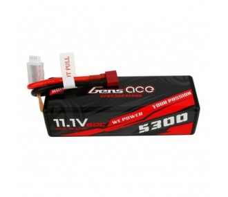 Gens Ace Battery, Lipo 3S 11.1V 5300mAh 60C Hardcase 15# Deans