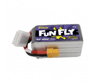 Akku Tattu lipo Funfly Series 6S 22.2V 1300mAh 100C Steckdose xt60