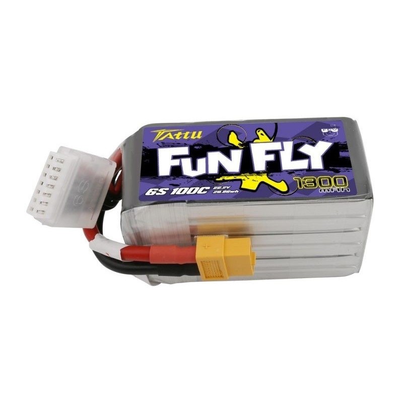 Akku Tattu lipo Funfly Series 6S 22.2V 1300mAh 100C Steckdose xt60