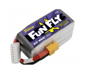 Akku Tattu lipo Funfly Series 6S 22.2V 1300mAh 100C Steckdose xt60