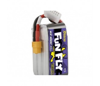 Batterie Tattu lipo Funfly Series 6S 22.2V 1300mAh 100C prise xt60