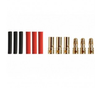 Conector PK 3,5 mm M/F dorado (3 pares) - Modelo Yuki