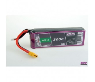 Batería Lipo Hacker TopFuel Eco-X MTAG 5S 18.5V 3000mAh 20C XT60 Socket