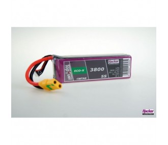 Lipo Akku Hacker TopFuel Eco-X MTAG 5S 18.5V 3800mAh 20C Steckdose XT90