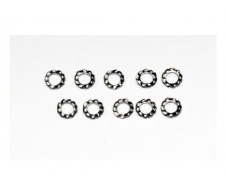 Stainless steel fan washers M2 DIN6798 (10 pieces) A2PRO