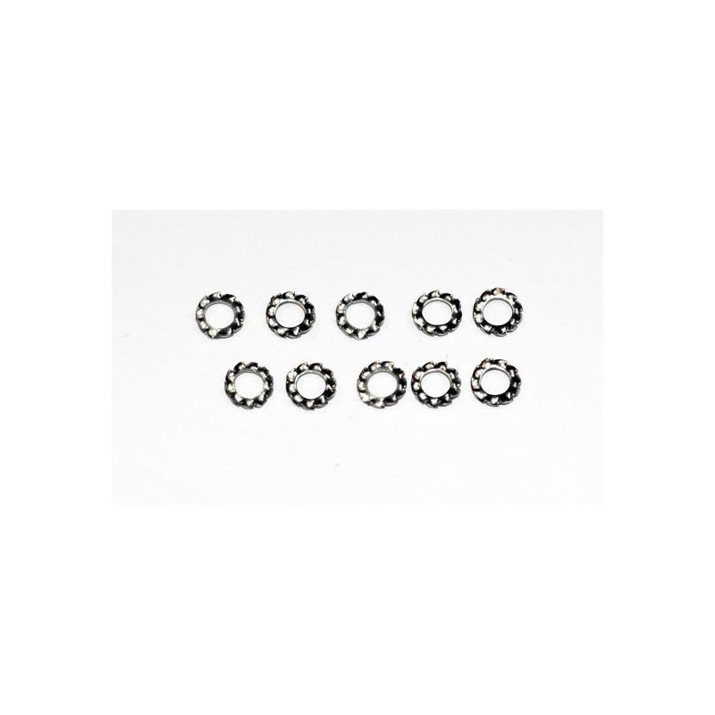 Stainless steel fan washers M2 DIN6798 (10 pieces) A2PRO