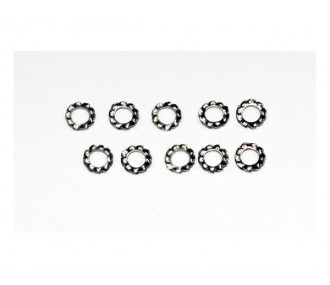 M3 DIN6798 stainless steel fan washers (10 pieces) A2PRO