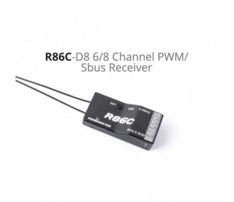 R86C Receptor PWM de 6 canales / SBUS de 8 canales compatible con FR-SKY D8