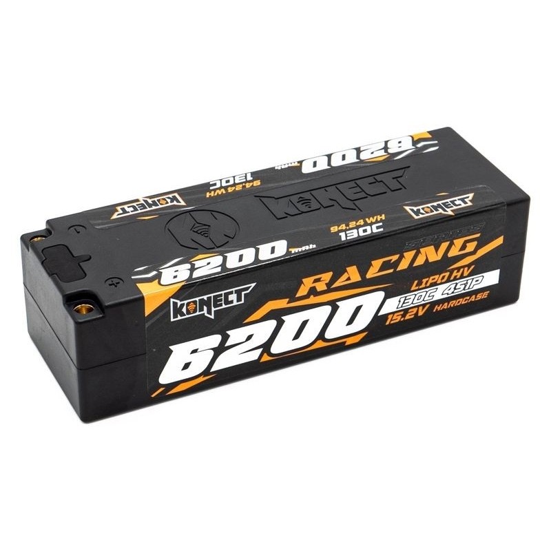 Batería LiPo HV 4S 15.2V 6200mah 130C LOW PROFILE KONECT