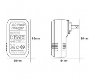 Cargador eN18 4-8 NiMh Tamiya 18W 220V Sky-Rc