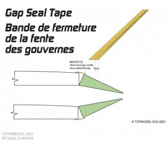 Cinta de cierre del timón Topmodel (20 mm x 5 m)