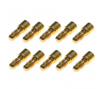 Gold 3,5mm male plug (10 pcs) Beez2B