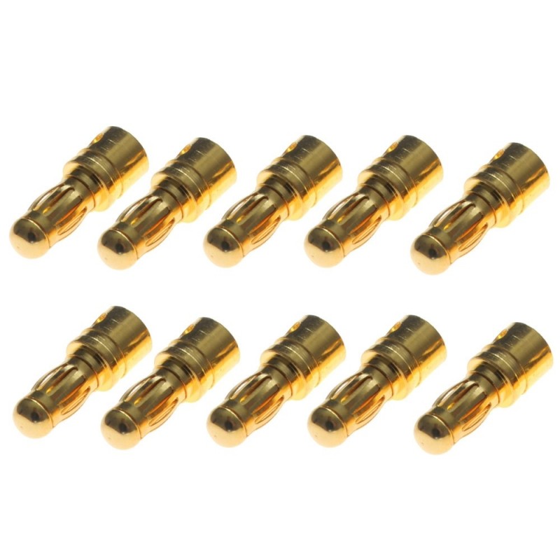 Gold 3,5mm male plug (10 pcs) Beez2B