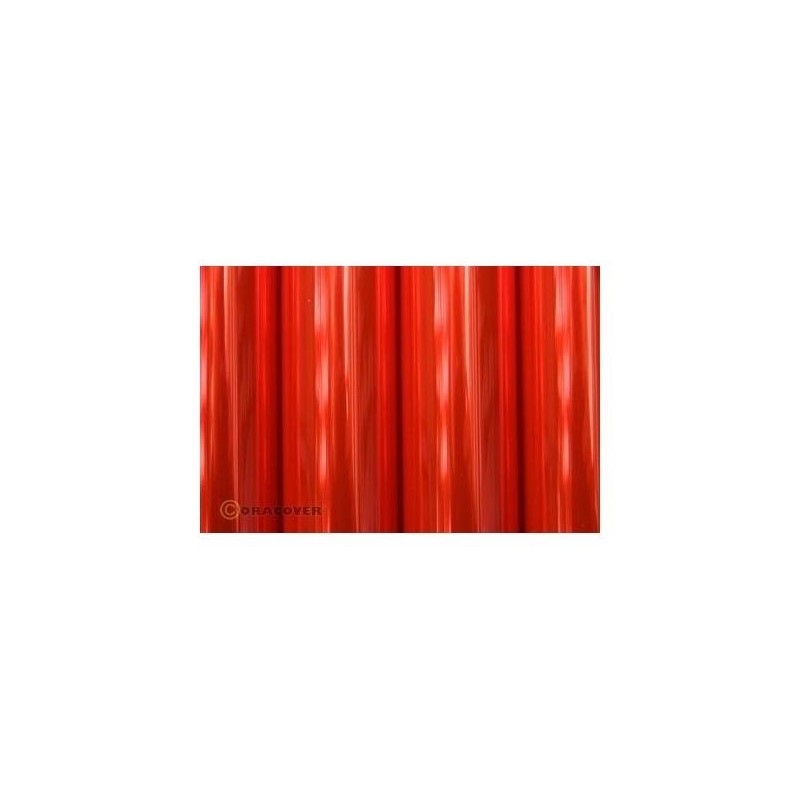 ORACOVER rojo neón transparente 10m