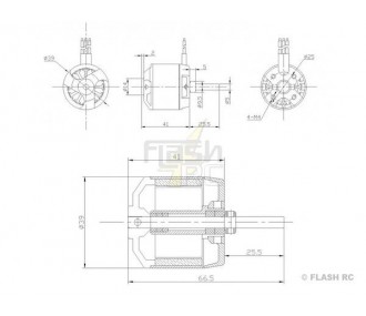 Moteur Brushless DM2820 (150g, 650kv, 400W) Pro-Tronik