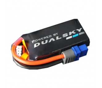 Batteria Dualsky Ultra120, lipo 3S 11,1V 600mAh 120C presa XT60