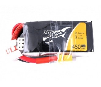 Batería Tattu Lipo 2S 7.4V 450mAh 75C XT30