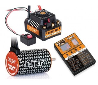 Konect Combo Brushless 1/10 : esc SCT 80A + moteur 3660 2750KV + Carte prog.