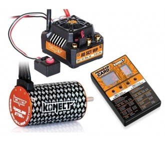 Konect Combo Brushless 1/10 : esc SCT 80A + moteur 3660 3700KV + Carte prog.