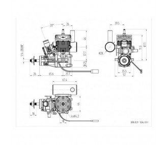 2-stroke gasoline engine GT9-Pro 9cc - NGH