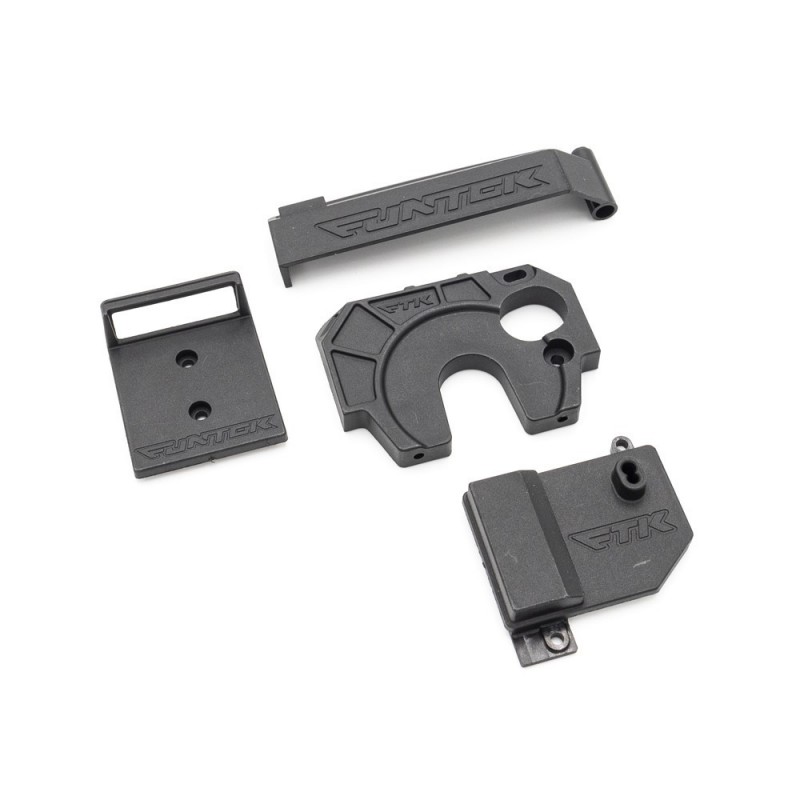 Support moteur + capot battery + capot recepteur STX FUNTEK