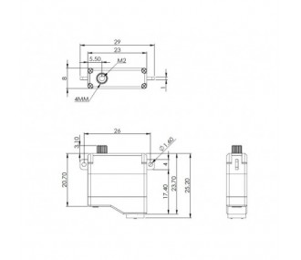 Mini Mks HV6120 MG Servo digital