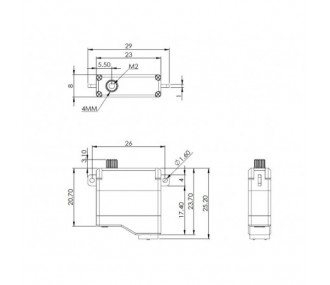 Mini Mks HV6120H MG Servo digital