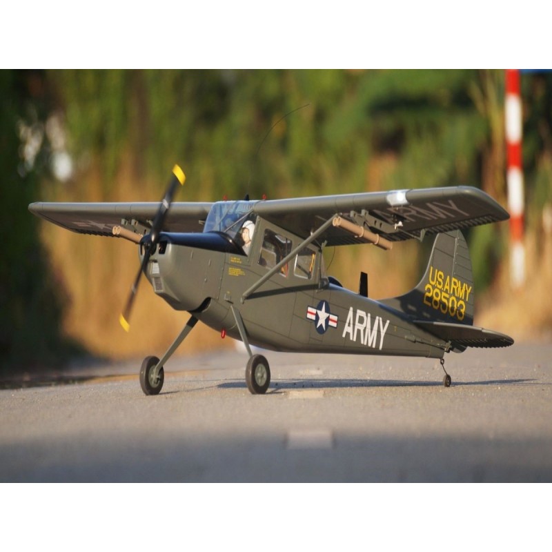 Flugzeug VQ model L-19 Cessna Bird Dog Olive 1.70m