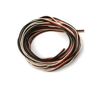Cable Servo 3 brin type Futaba 0,25mm² - 100m Muldental