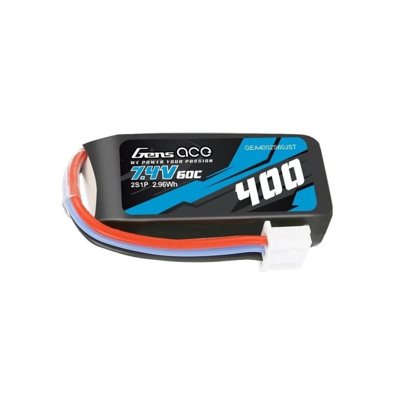 Batería Gen ace lipo 2S 7.4V 400mAh 60C jst plug