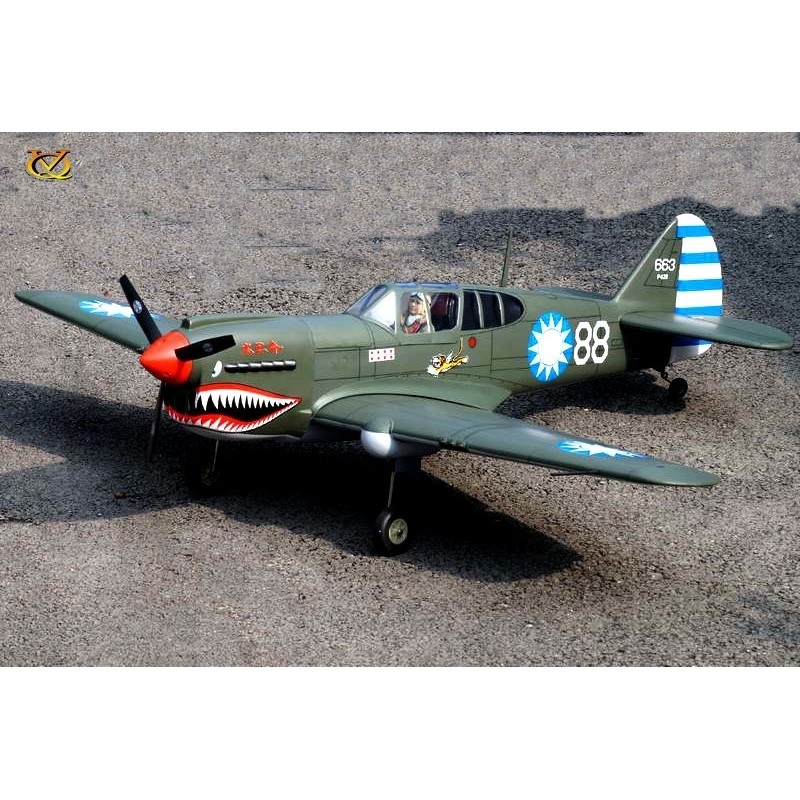 Flugzeug VQ Model P-40 Kitty Hawk 1.57m