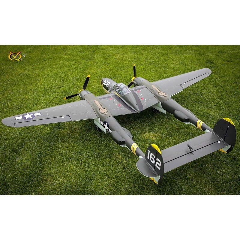 Modello VQ P-38 gemello 2,1m versione verde aereo
