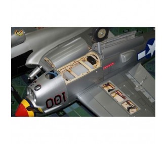 VQ Modelo P-38 twin 2,1m avión versión verde