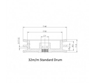 32mm plastic drum for Blue Bird Winch servo