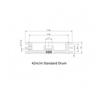 Tambor de plástico de 42 mm para servomotor de cabrestante Blue Bird