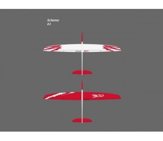 RCRCM 300 Carbon F3F/F3B white and red glider 2,90m