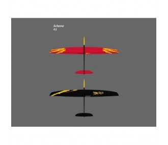 RCRCM 300 Carbon F3F/F3B red and yellow glider 2,90m