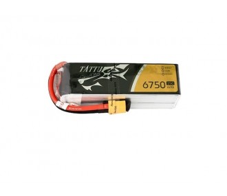 Batterie Tattu lipo 4S 14.8V 6750mAh 25/50C prise xt90