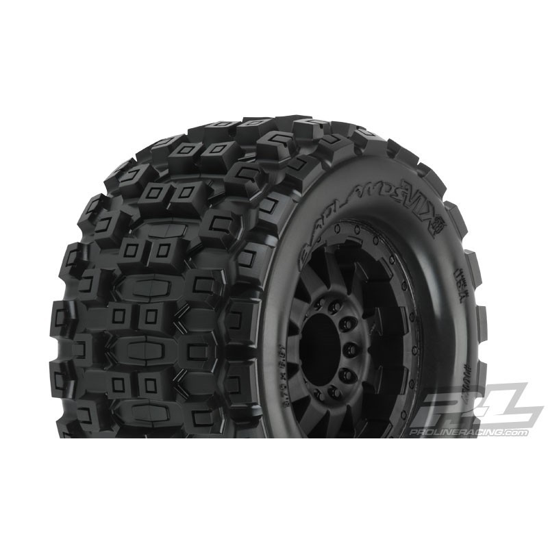 Proline badlands mx38 3.8 tires + f-11 rims (x2)