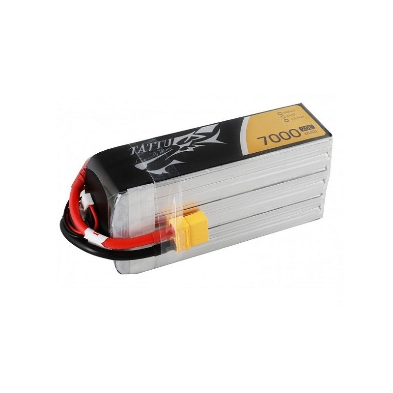 Tattu lipo 6S 22.2V 7000mAh 25/50C presa batteria xt90