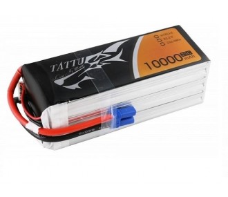 Battery Tattu lipo 6S 22.2V 10000mAh 15/30C EC5 socket