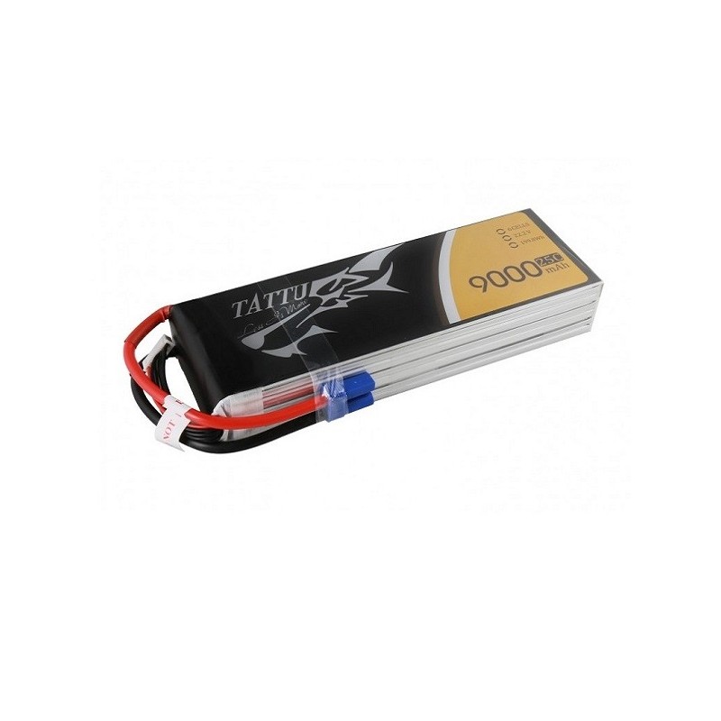 Akku Tattu lipo 6S 22.2V 9000mAh 25/50C Steckdose EC5