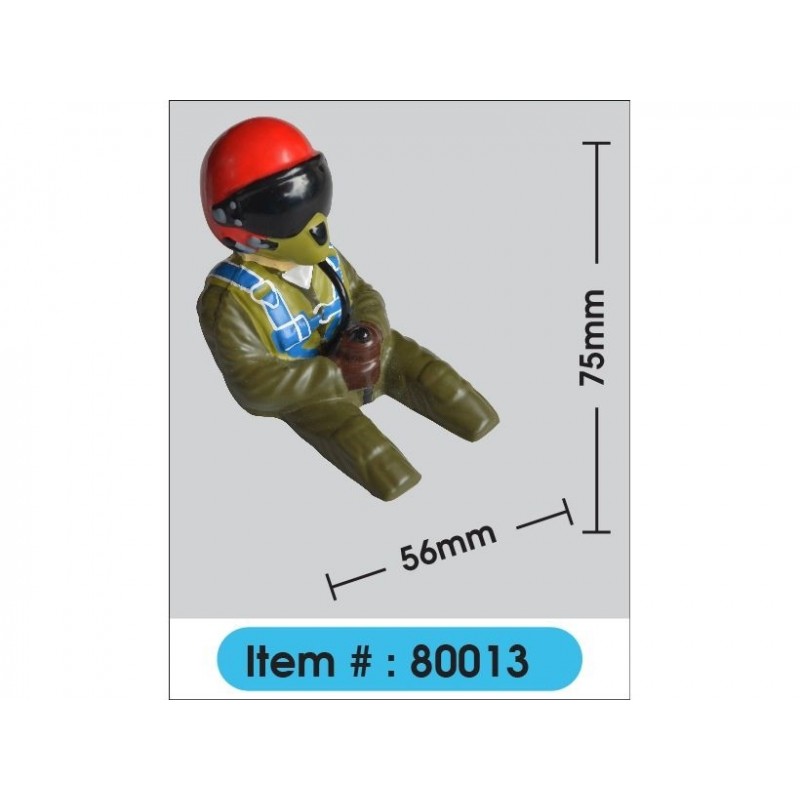 Painted Jet Pilot with helmet & mask H75mm W56mm 21g Phoenix Model