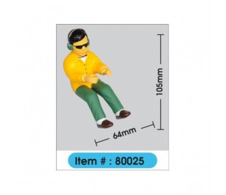 Civilian painted pilot with head set H148mm W87mm 89.8g Phoenix Model