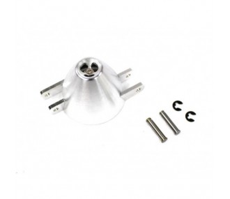 Ø30mm ventilated aluminium cone (CNC machined) with Z-shaped blades for 3mm axis