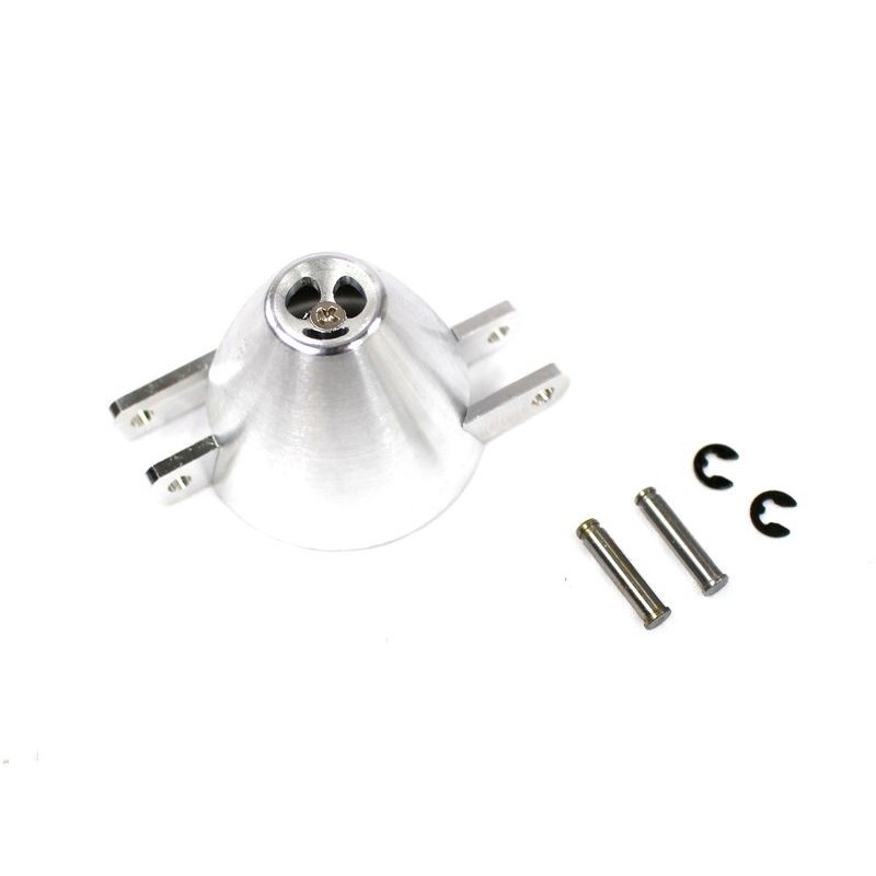 Ø30mm ventilated aluminium cone (CNC machined) with Z-shaped blades for 3mm axis
