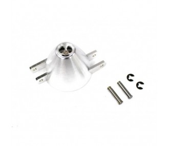 Ø30mm ventilated aluminium cone (CNC machined) with Z-shaped blades for 3.2mm axis
