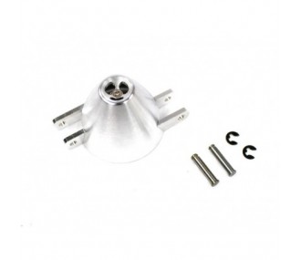 Ø38mm ventilated aluminium cone (CNC machined) with Z-shaped blades for 4mm axis